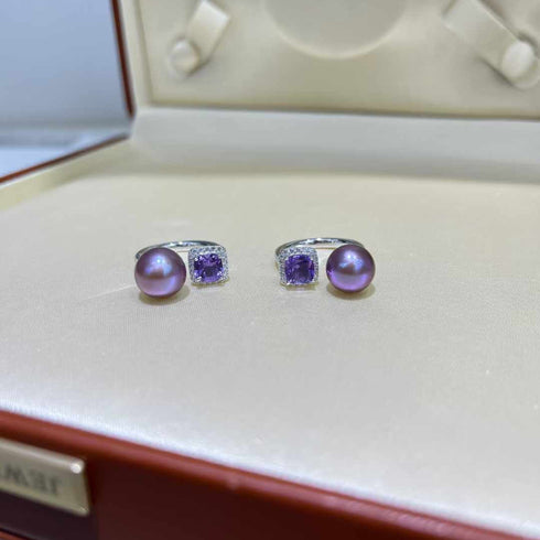 Aurora Iridescent Purple Pearl Ring