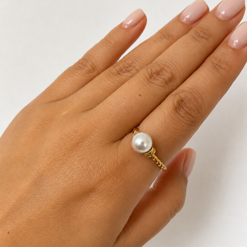 Freshwater Pearl Twisted Ring