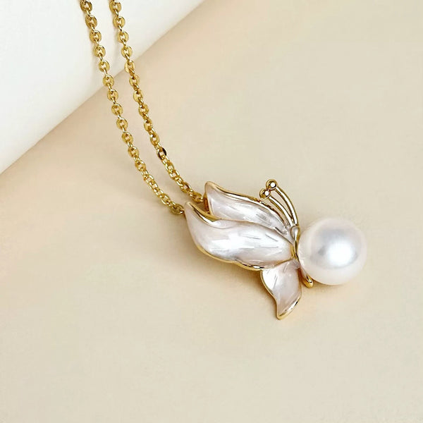 Butterfly Freshwater Pearl Necklace