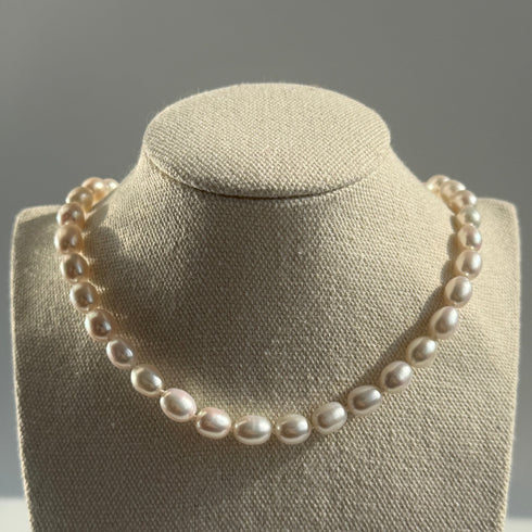 Baroque Rice Bracelet and Necklace Set – Gold Vermeil