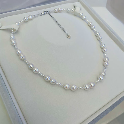 Elegant Dual Pears Beaded Necklace