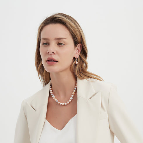 Classic Hook Pink Baroque Pearl Earrings - House Of Pearls