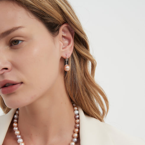 Classic Hook Pink Baroque Pearl Earrings - House Of Pearls