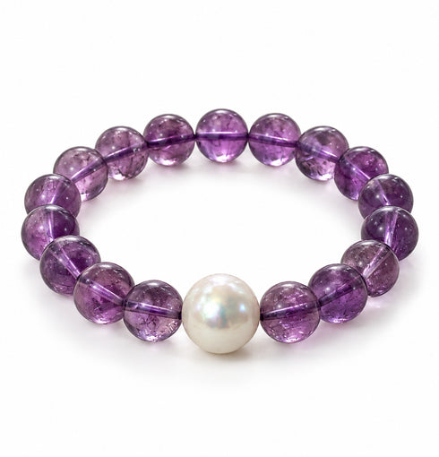 Amethyst Freshwater Pearl Bracelet