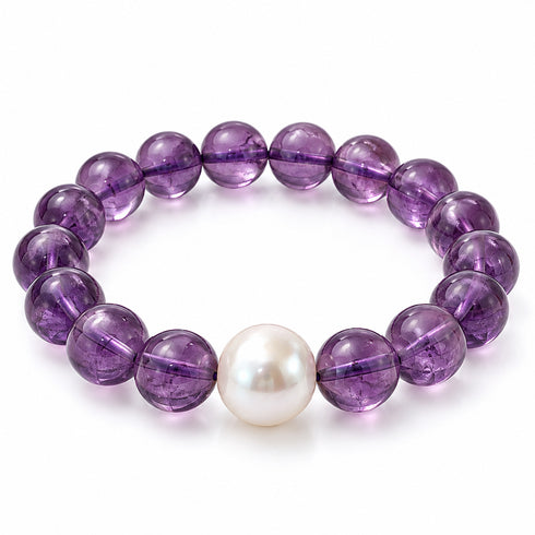 Amethyst Freshwater Pearl Bracelet