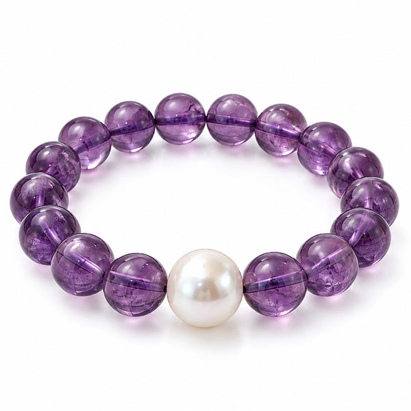 Amethyst Freshwater Pearl Bracelet