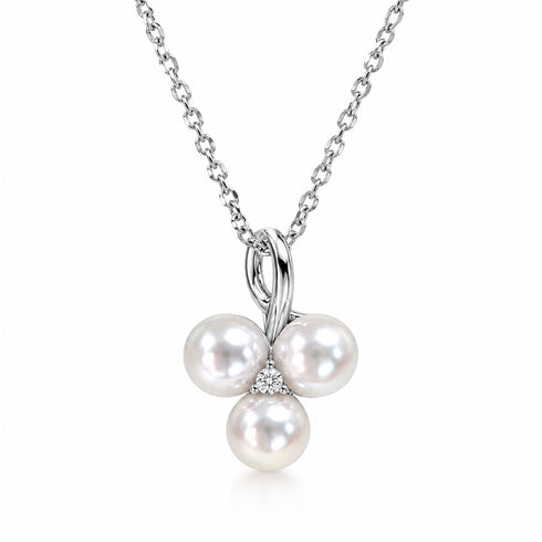 Floral Aurora Pearl Pendant Necklace