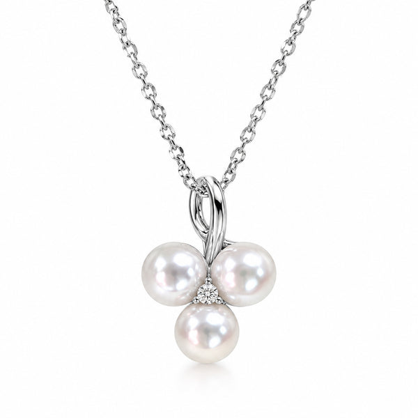 Floral Aurora Pearl Pendant Necklace
