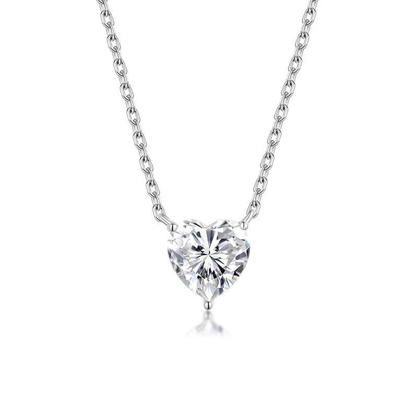 2.0CT Heart Cut Pendant Diamond Necklace