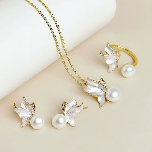 Butterfly Freshwater Pearl Necklace