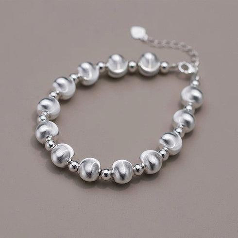 Silver Beaded Ball Bracelet - Sterling Silver