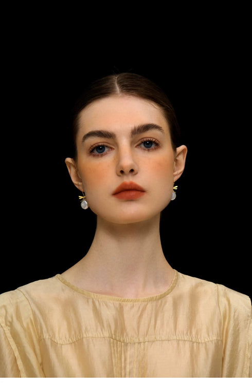 Dragonfly Baroque Pearl Earrings - Gold Vermeil