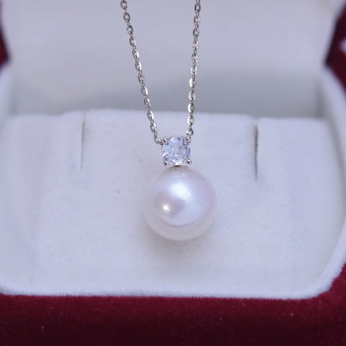 Timeless Kate Zirconia Pearl Pendant Necklace - Perfect Daily Wear