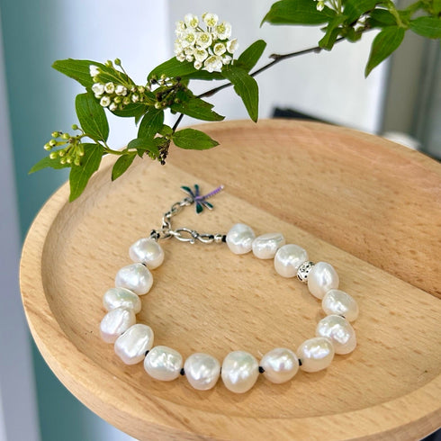 Dragonfly Baroque Pearl Bracelet