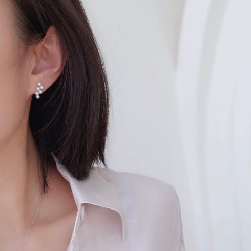 Grapes Pearl Earrings - Sterling Silver