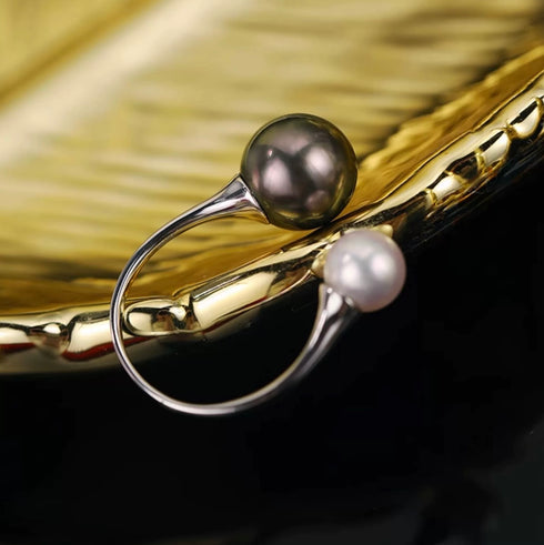 Noir & Pearl Overture Ring