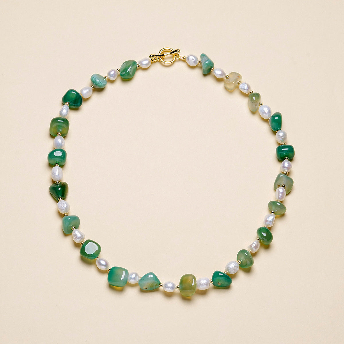 Green beaded necklace
