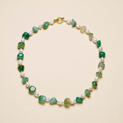 Green beaded necklace
