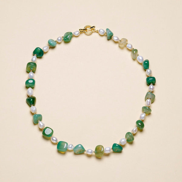 Green beaded necklace