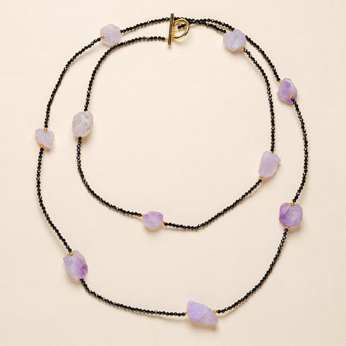 Amethyst long necklace