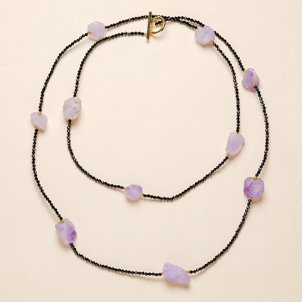 Amethyst long necklace