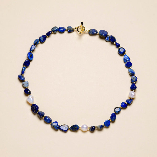 Lapis beaded necklace