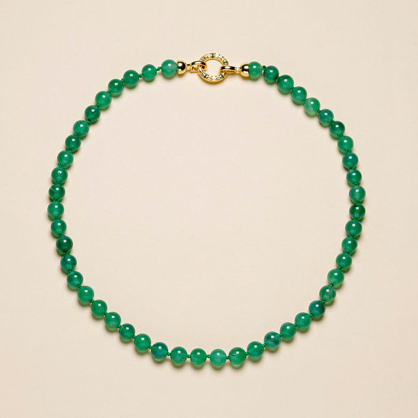 Green Agate beaded necklace