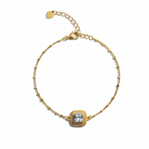 Cube Diamond Gold Bracelet – Gold Vermeil