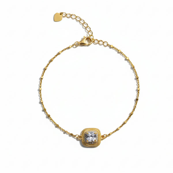 Cube Diamond Gold Bracelet – Gold Vermeil