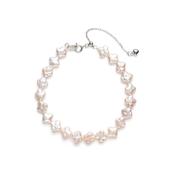 Floral Baroque Pearl Bracelet