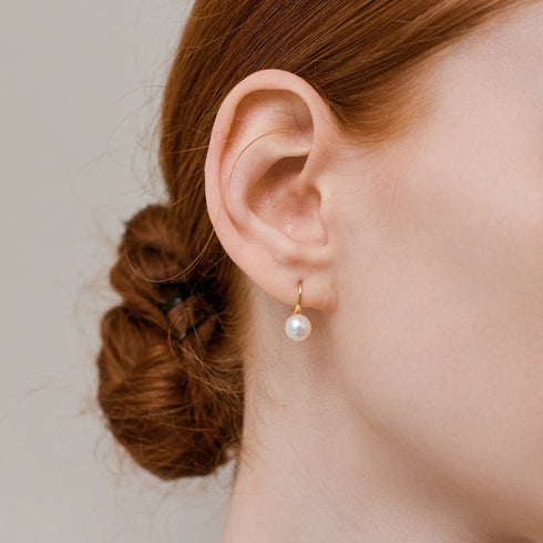 Classic Pearl Hook Earrings - 18k Gold Vermeil
