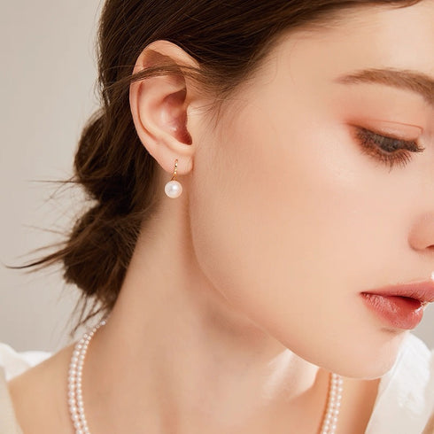 Classic Pearl Hook Earrings - 18k Gold Vermeil