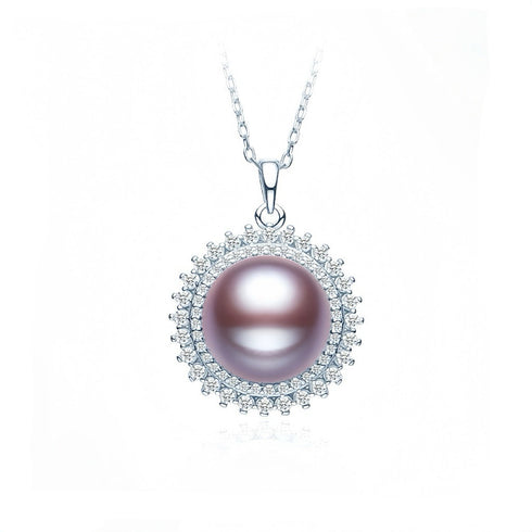 Radiance Edison Purple Pearl Pendant Necklace
