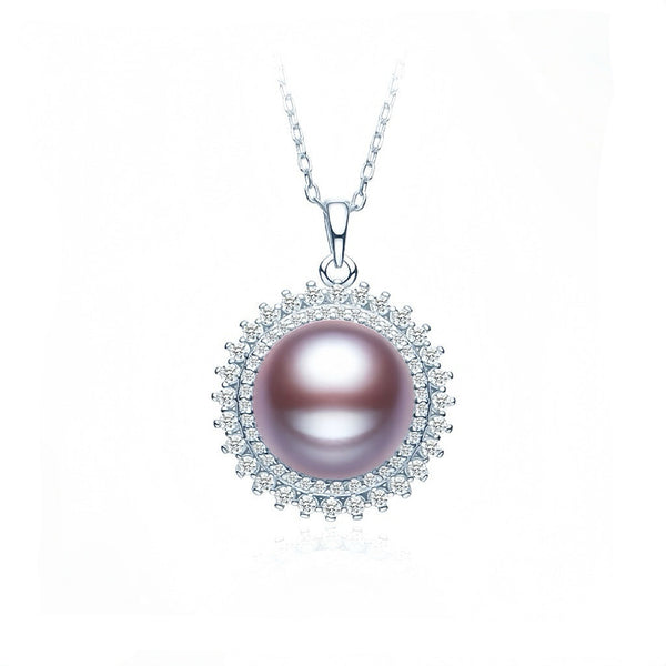 Radiance Edison Purple Pearl Pendant Necklace