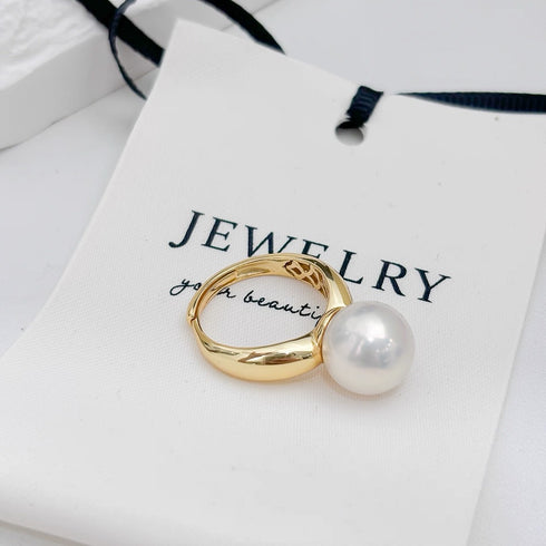 Power Edison Pearl Open Ring - Sterling Silver