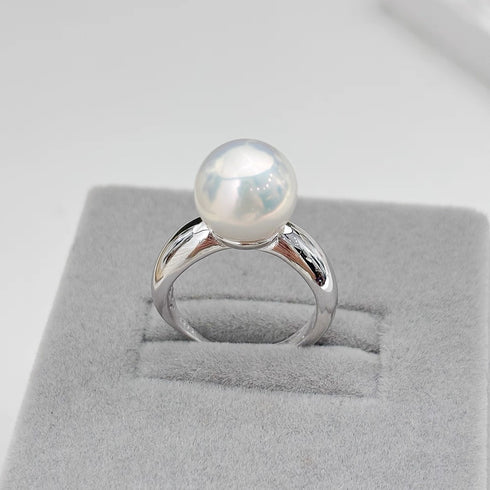 Power Edison Pearl Open Ring - Sterling Silver