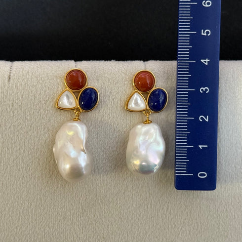 11-13mm Gems Baroque Pearl Earrings