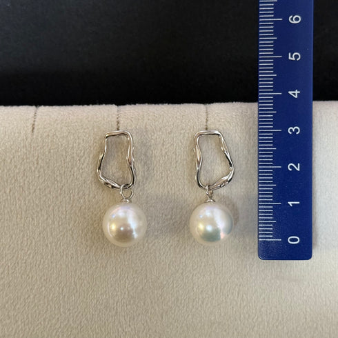 Power Pearl Large Stud Earrings - Sterling Silver