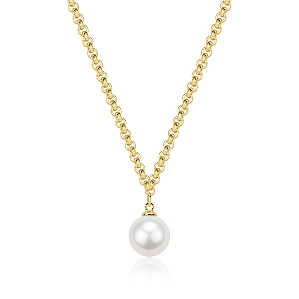Power Edison Pearl Pendant Necklace - 18K Gold Vermeil/Silver