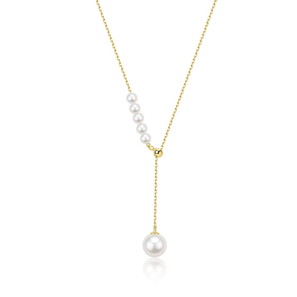 Y Shape Pearl Pendant Necklace - House Of Pearls