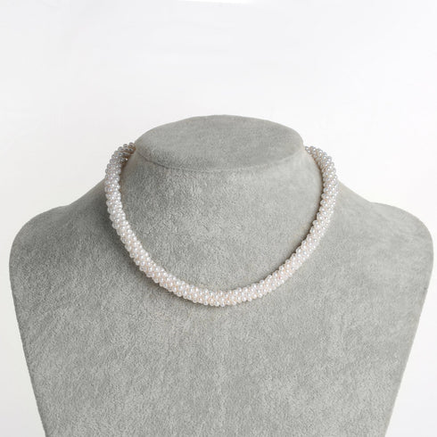 2-3mm White Freshwater Pearls Necklace with Magnetic Lock - May-Lynn