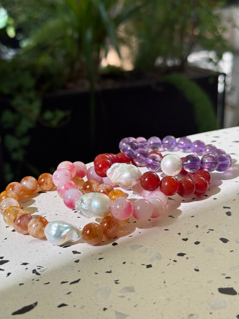 Citrine Baroque Pearl Bracelet