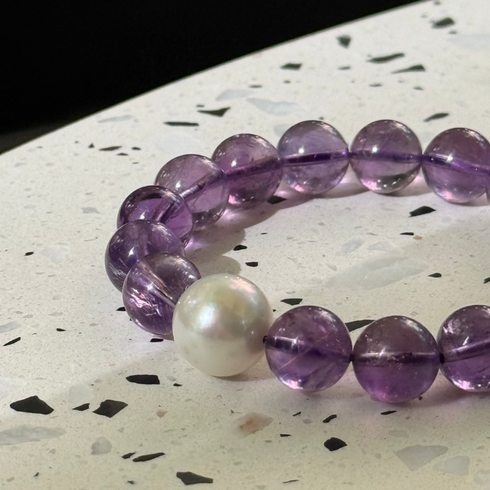 Amethyst Freshwater Pearl Bracelet