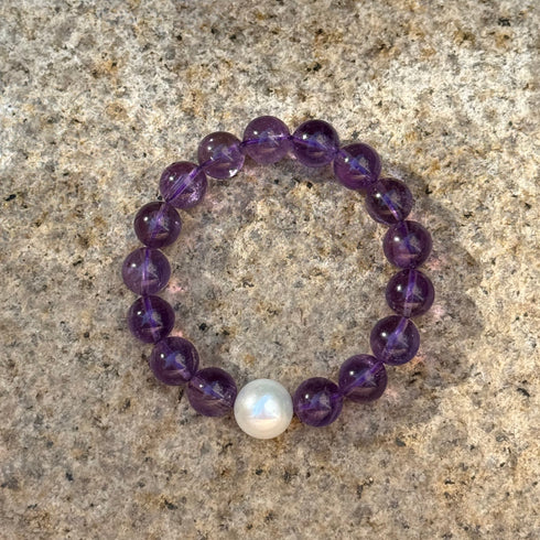 Amethyst Freshwater Pearl Bracelet