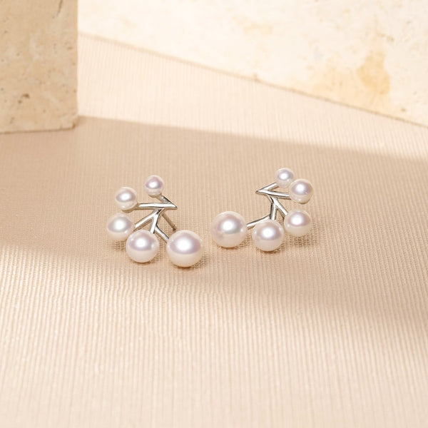 Sparkle Pearl Silver Earrings - Sterling Silver