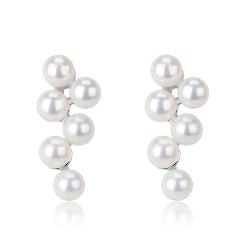Grapes Pearl Earrings - Sterling Silver