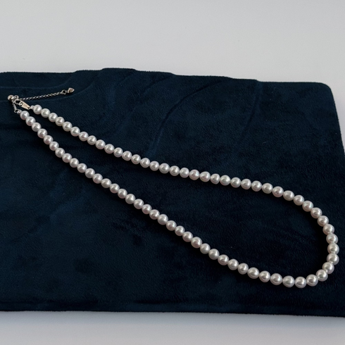 5-6mm Aurora White Freshwater Pearl Strand Necklace