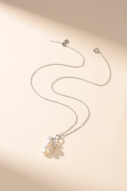 Grapes Pearl Pendant Necklace - Sterling Silver