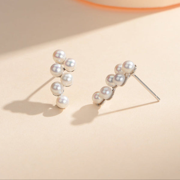 Grapes Pearl Earrings - Sterling Silver