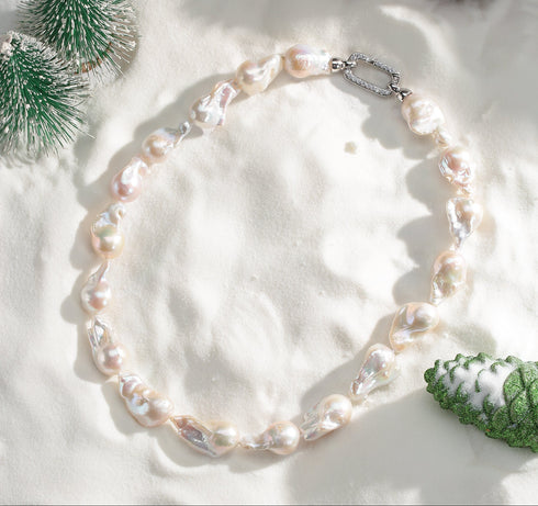 Cessie Bold Baroque Freshwater Pearl Necklace